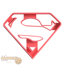 superman logo cookie cutter & stamp 3d print model - Mito3D