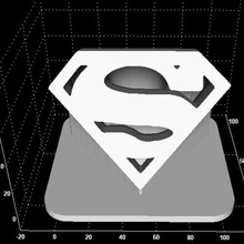 superman logo easy print various 3d print model - Mito3D