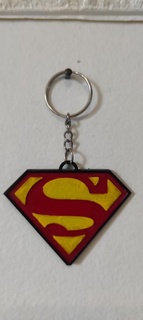 superman logo keychain superman batman dc keychain  3d print model - Mito3D