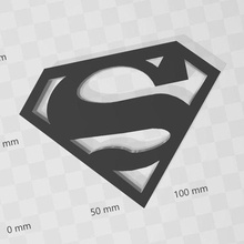superuomo logo silhouette dc i fumetti pipistrello buio supereroe super Clarke reporter 3d print model - Mito3D