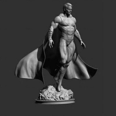 superman homme of acier art dc batman justice ligue 3d print model - Mito3D