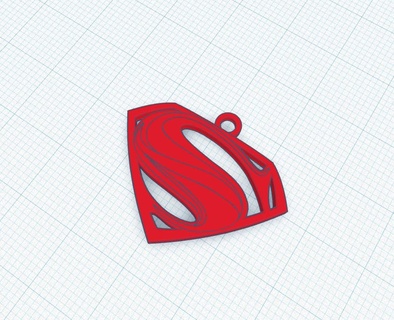 superman man steel keychain Gadget 3d print model - Mito3D