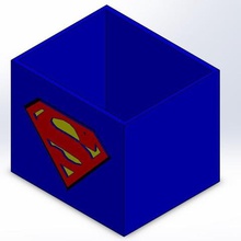 Süpermen kalem pot ev 3d print model - Mito3D