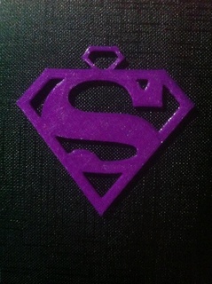 superman pendant 3d art fashion hero easy keychain logo superhero 3d print model - Mito3D