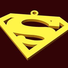superman pendant jewelry store charms 3d print model - Mito3D