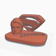 superman plaque game superman art bust plaque 3d print model - Mito3D