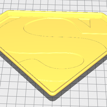 superman plate 3d print model - Mito3D