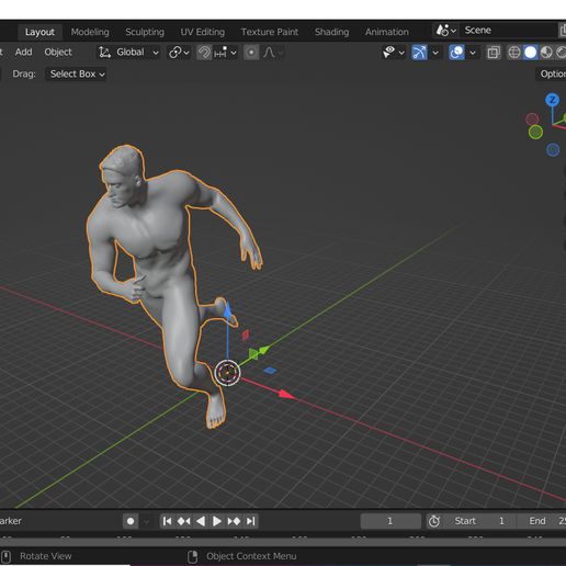 superman running pose 3D print model - Mito3D