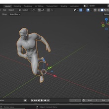 superman running pose 3d print model - Mito3D