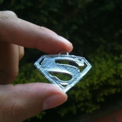 superman symbol necklace jewelry 3D print model - Mito3D