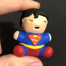 superman tiny key chain option dc comics toy 3d print model - Mito3D