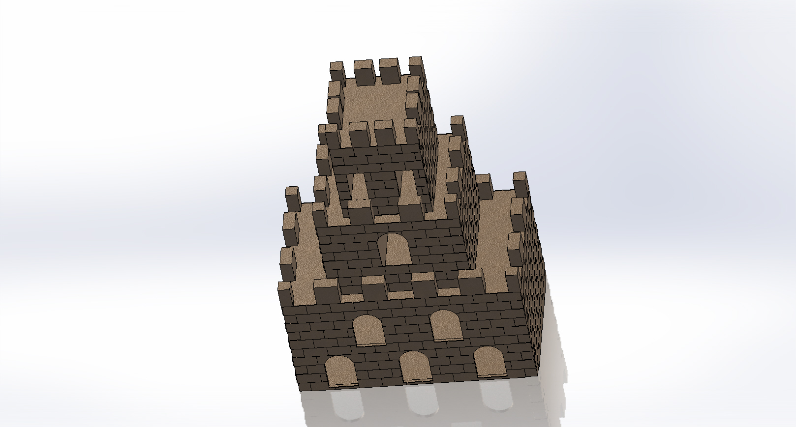 Super Mario castillo súper mario punto referencia juego impresión superhombre rock infinito 3D print model - Mito3D