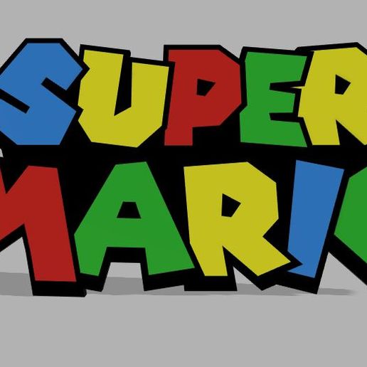 Super Mario Logo Spiel 3D print model - Mito3D
