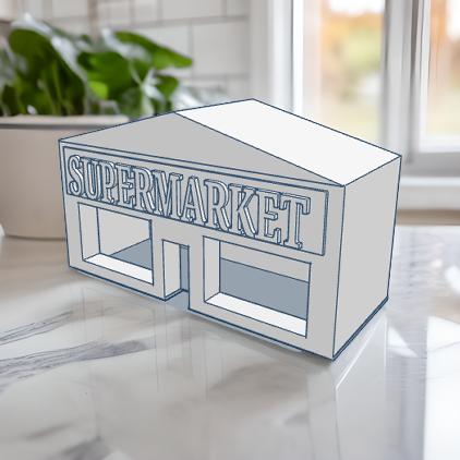 Supermarkt Spielzeug Juguete Spiel Vitrine etc 3D print model - Mito3D