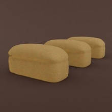 supermarket white baker's bread loaf food_drink 3d print model - Mito3D