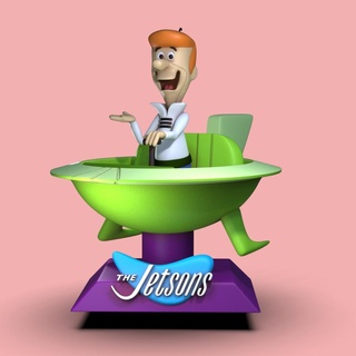 Überschall George Jetson Ventilator Kunst Karikatur Jetsons Cartoon Network Anime Roboter Statue Spielzeug Schiff easytoprint Nostalgie 3d print model - Mito3D