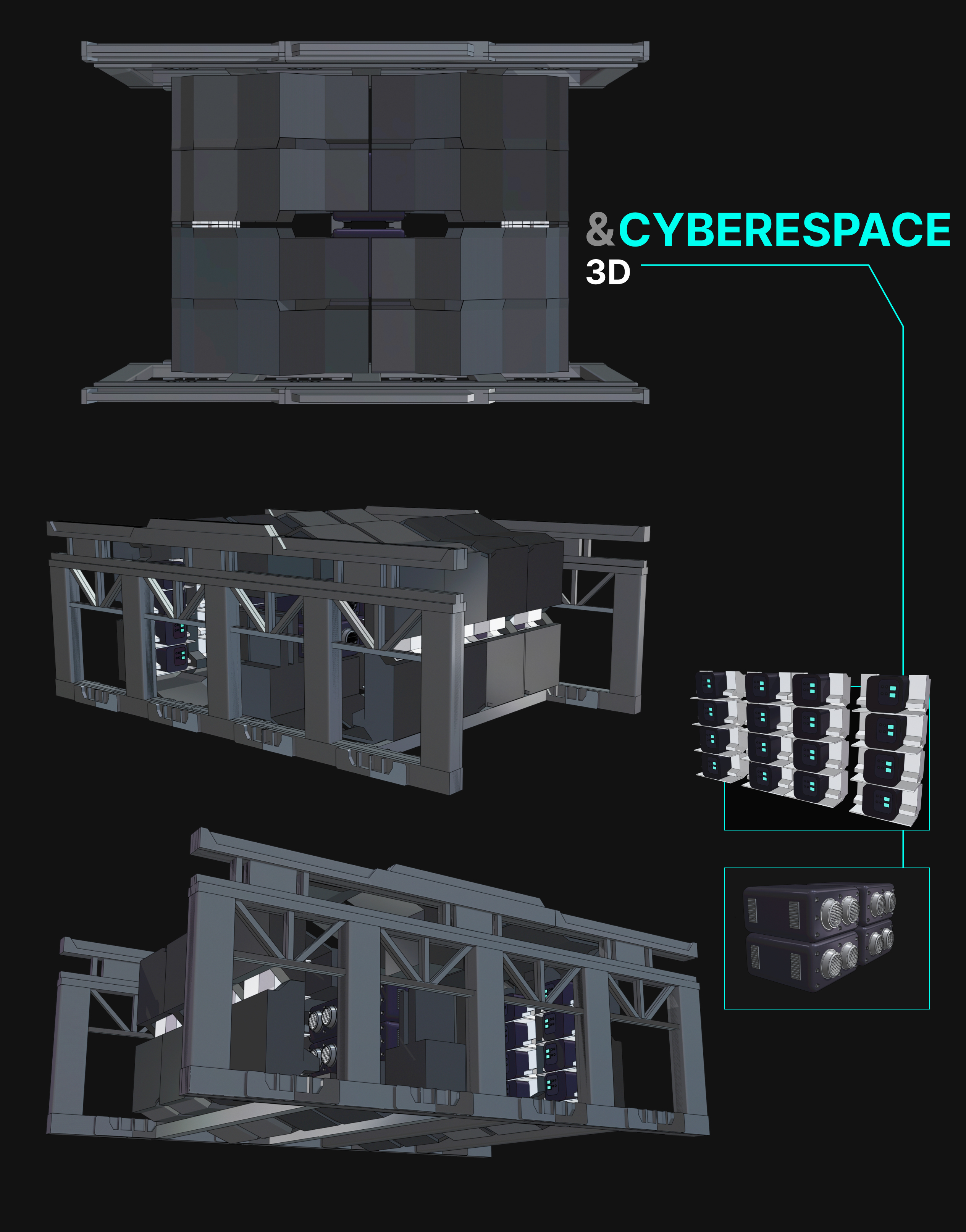 superestrutura ciberespaço 3D print model - Mito3D