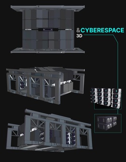 üst yapı siber uzay 3d print model - Mito3D
