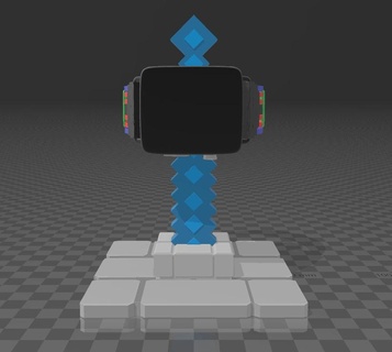 suporte 2 1 doca estação maçã espada rocha Minecraft carregador alexa eco mostrar excalibur rei 3d print model - Mito3D