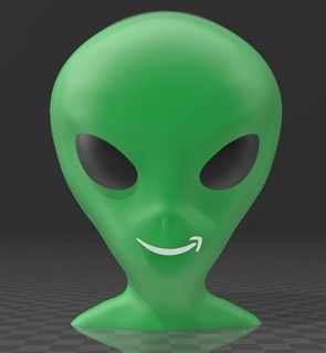 soutien alexa écho point 4a 5a extraterrestre sourire amazone 4 5 spectacle 3 Pomme éco gris 3d print model - Mito3D