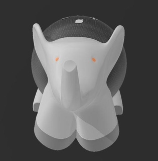 soutien alexa écho point 4a 5a elefante sentado 6 3d print model - Mito3D