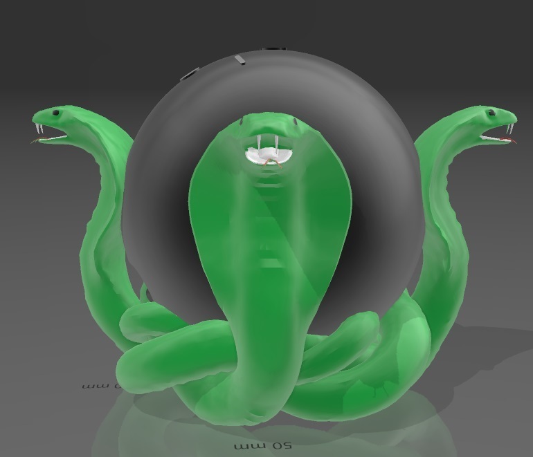 suporte alexa echo dot 4a e 5a gera 4 snakes 5 show 3 apple snake star wars disney 3D print model - Mito3D