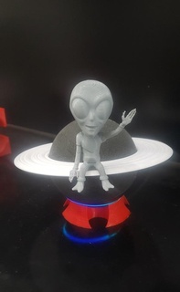 suporte alexa eco punto 4a 5a gera extraterrestre em saturno popular 4 5 espectáculo 3 manzana planetas 3d print model - Mito3D