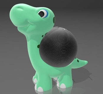 suporte alexa eco punto 4a 5a gera bambino dino brontosauro gadget pop 4 5 mostrare 3 Mela dinosauro animale 3d print model - Mito3D