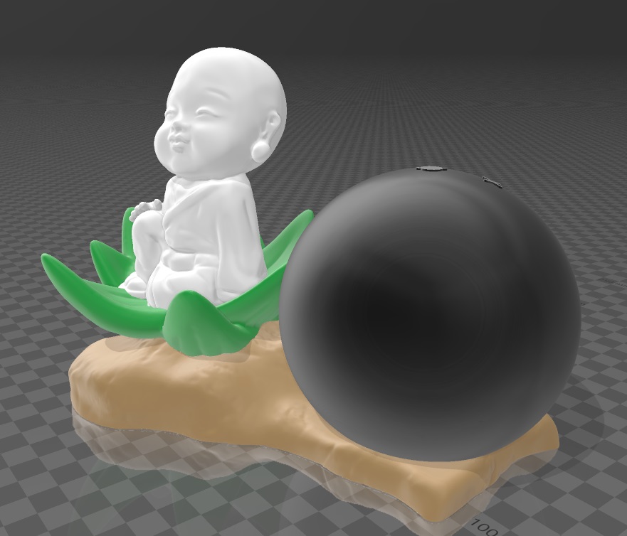 soutien alexa écho point 4a 5a gera buda 4 5 spectacle 3 Pomme éco Budha 3D print model - Mito3D