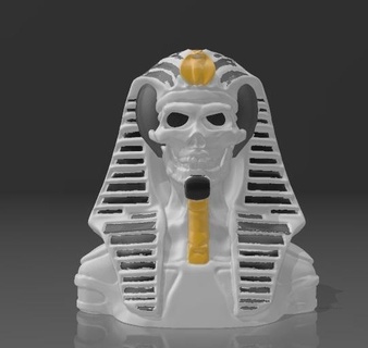soutien alexa écho point 4a 5a gera crâne pharaon gadget pop 4 5 spectacle 3 Pomme regarder montre intelligente Egypte farao 3d print model - Mito3D