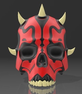 suporte alexa echo dot 4a e 5a gera darth maul skull 4 5 show 3 apple pop star wars 3d print model - Mito3D