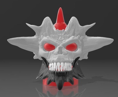 suporte alexa eco punto 4a 5a gera demonio vers 2 artilugio popular cráneo diablo magia 4 5 espectáculo 3 manzana 3d print model - Mito3D