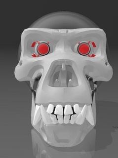 suporte alexa echo dot 4a e 5a gera gorilla t-800 terminator skull pop 4 5 show 3 apple gorila robot 3d print model - Mito3D