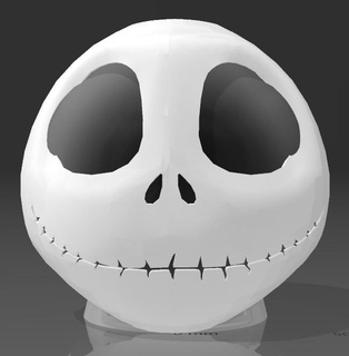 soutien alexa écho point 4a 5a gera jack Skellington 2 pop 4 5 spectacle 3 Pomme squelette Halloween 3d print model - Mito3D