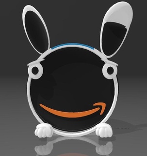 suporte alexa eco popular coelho feliz punto 4 5 espectáculo 3 manzana Amazonas pokemon 3d print model - Mito3D