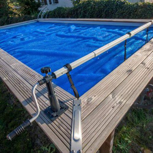 apoyo suelo piscina carrete cubierta carcasa funda 3D print model - Mito3D
