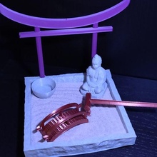 support - zen garden buddha gadget desk ornate toy candle stand house office print place spare parts 3d print model - Mito3D