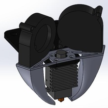 support 2 turbines 50x15 tevo tarantula modifiable v1 tool fan cowling simple 3d print model - Mito3D