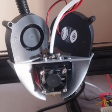 supporto 2 turbine 50x15 tevo tarantola v1 strumento fan carenatura semplice 3d print model - Mito3D