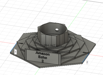 support amazon echo 2 3d print model - Mito3D