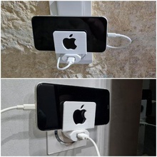 support apple iphone charger socket gadget plug 3d print model - Mito3D