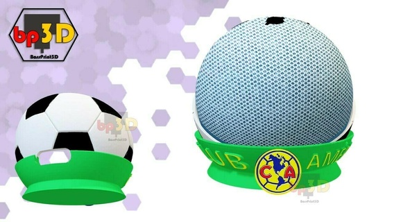 support base echo dot 4 soccer ball club america alexa echodot4 3d print model - Mito3D