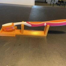 support brosse dents chambre de bain à pâte 3d print model - Mito3D