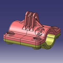 suporte para câmera go pro moto gadget profissional 3d print model - Mito3D
