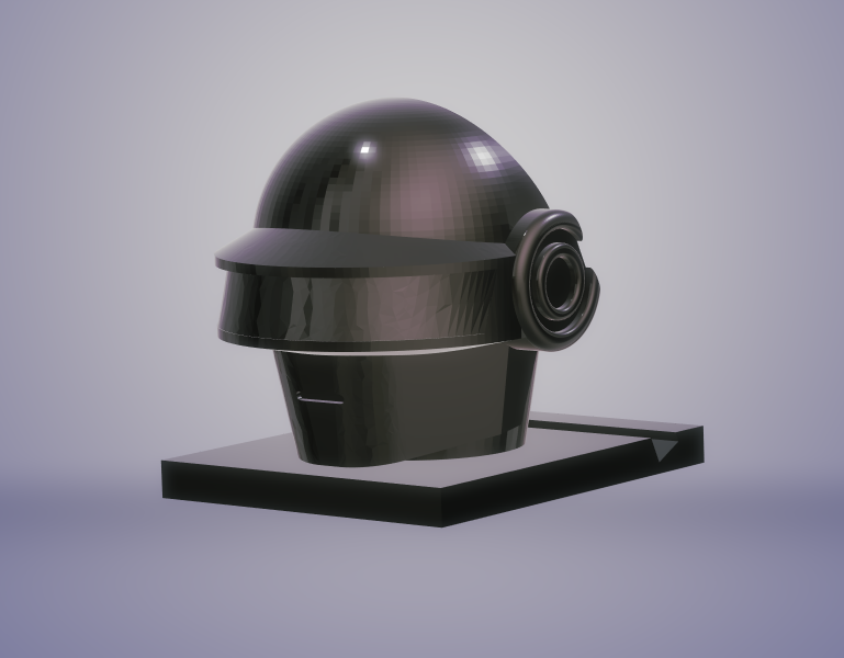 apoyo Daft Punk célula teléfono loco punk música base casco 3D print model - Mito3D