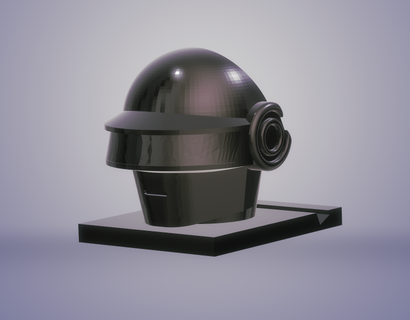 apoyo Daft Punk célula teléfono loco punk música base casco 3d print model - Mito3D