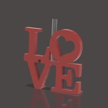 support flower square love heart art 3d print model - Mito3D
