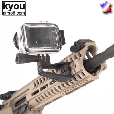 supporto gopro airsoft rotaia 3d print model - Mito3D