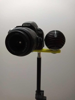 suporte tripé microfone Webcam estéreo gadget Câmera cânone dobro intel Sentido real Logitech Nikon claro ficar pé 3d print model - Mito3D