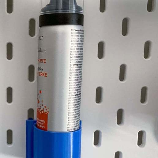 destek saç spreyi skadis aracı hairspray ıkea pegboard alet kutuları sahipleri 3D print model - Mito3D
